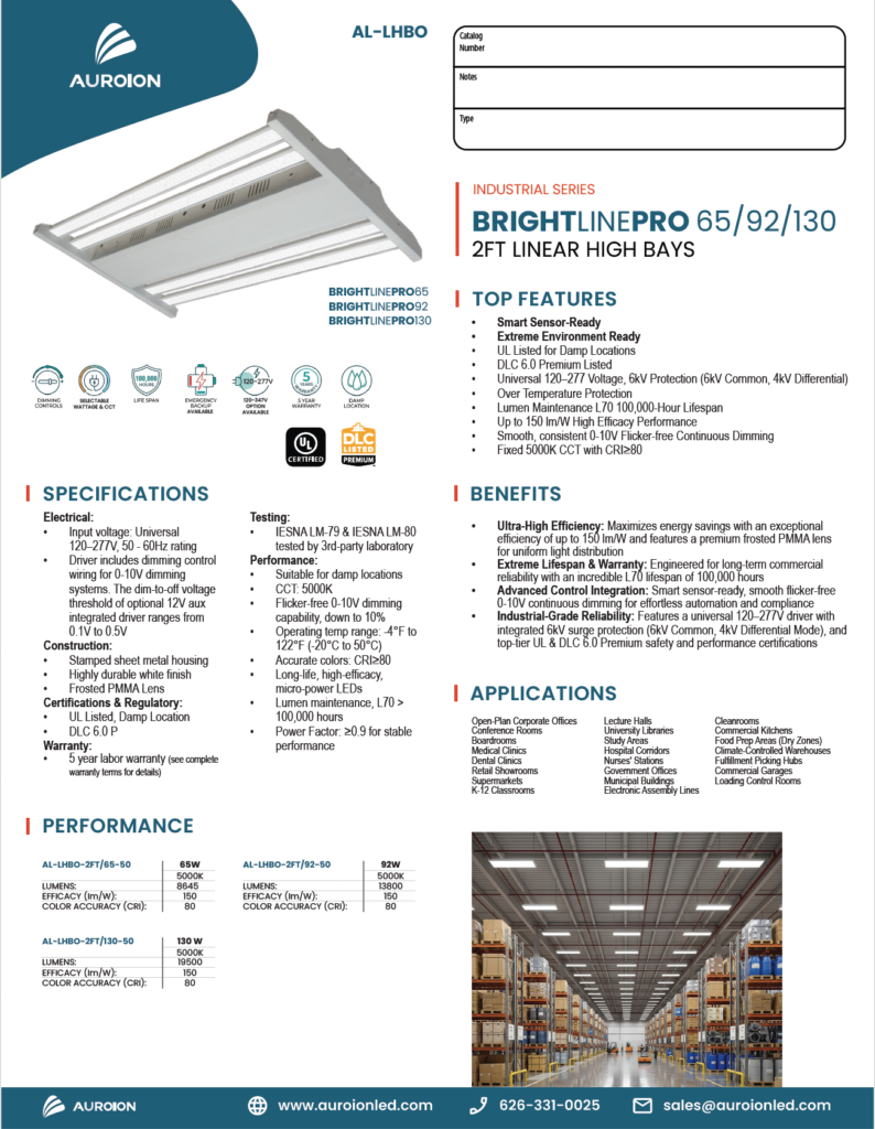 SPECS SHEET