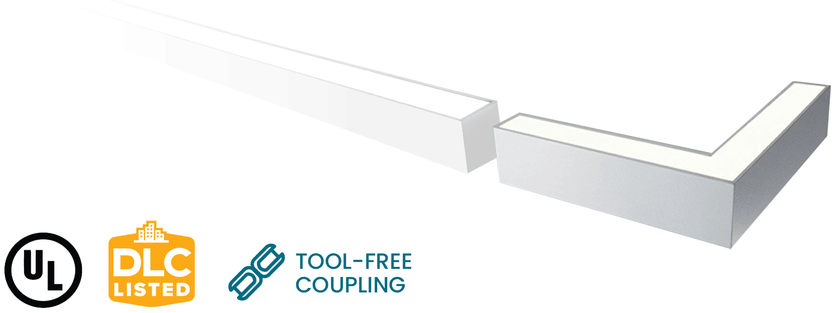 FLUX ARC 2FT L-Connector for AL-AFX-S Direct/Indirect Linear Luminaire 20/16/12/10 2FT (AL-AFX-S-LC2FT/20/16/12/10)