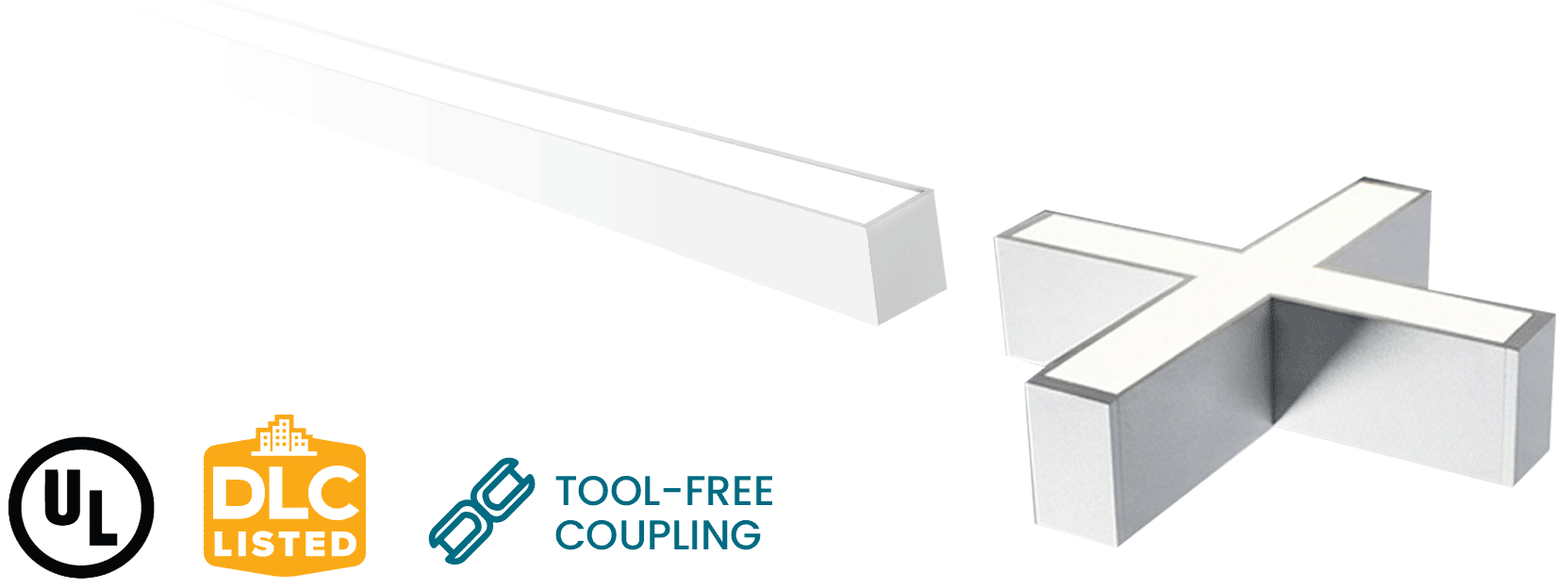FLUX ARC 2FT X-Connector for AL-AFX-S Direct/Indirect Linear Luminaire 20/16/12/10 2FT (AL-AFX-S-XC2FT/20/16/12/10)